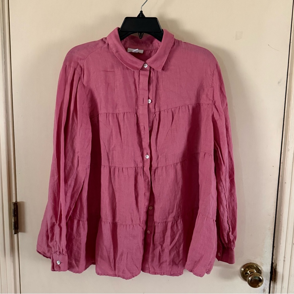 J. Jill Pink Button-Down Women's Shirt
